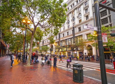 Powell ve Market Street San Francisco - San Francisco - California - 18 Nisan 2017