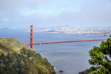 Golden Gate Köprüsü San Francisco - San Francisco - California - 18 Nisan 2017 üzerinde havadan görünümü