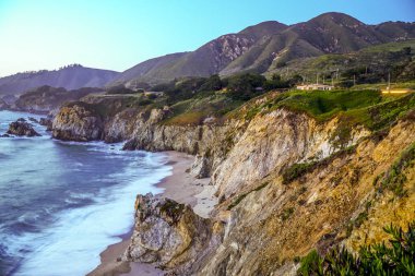 Uçuruma Big Sur California Pasifik Sahili