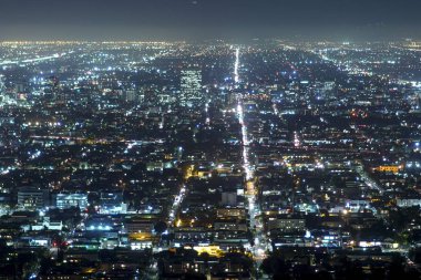 Işıklar Los Angeles - güzel havadan görünümü - Los Angeles - California - 20 Nisan 2017