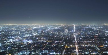 Işıklar Los Angeles - güzel havadan görünümü - Los Angeles - California - 20 Nisan 2017