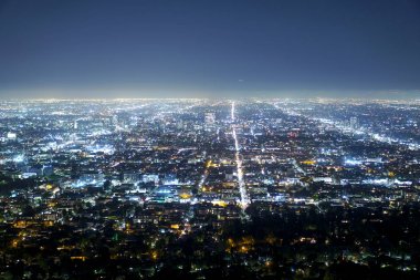 Harika Los Angeles gece - hava göster - Los Angeles - California - 20 Nisan 2017