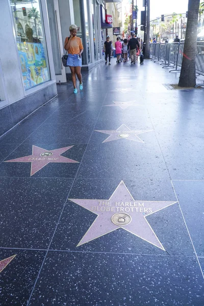 The Hollywood Walk of Fame - Hollywood Blvd a Los Angeles - LOS ANGELES - CALIFORNIA - 20 APRILE 2017 — Foto Stock