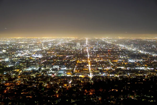 素晴らしい、ロサンゼルスの夜 - 空中表示 - ロサンゼルス - カリフォルニア - 2017 年 4 月 20 日 — ストック写真