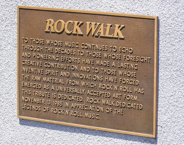 Hollywoods Rockwalk at Guitar Center in Los Angeles - LOS ANGELES - CALIFORNIA - April 20, 2017 — стоковое фото