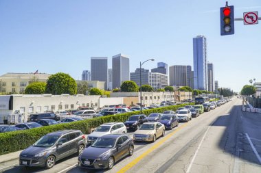 Los Angeles - trafik sıkışıklığı - Los Angeles - California - 20 Nisan 2017 sokak trafik