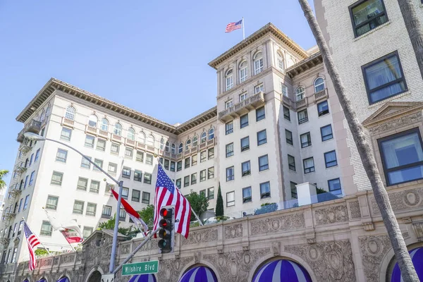 Famoso Beverly Wilshire Hotel en Beverly Hills - LOS ÁNGELES - CALIFORNIA - 20 DE ABRIL DE 2017 — Foto de Stock