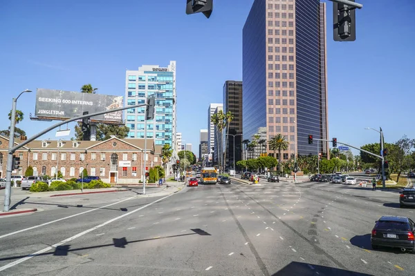 Los Angeles Street view - LOS ÁNGELES - CALIFORNIA - 20 DE ABRIL DE 2017 — Foto de Stock