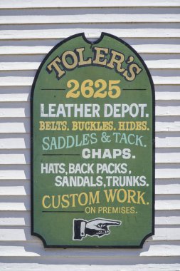 Eski stil işareti eski şehir San Diego - San Diego - California - 21 Nisan 2017