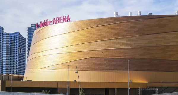 T-Mobile Arena ในลาสเวกัส เลเซอร์ VEGAS - NEVADA - 23 เมษายน 2017 — ภาพถ่ายสต็อก