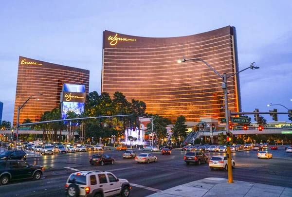 Wynn och Encore Hotel and Casino i kväll - Las Vegas - Nevada - 23 April 2017 — Stockfoto