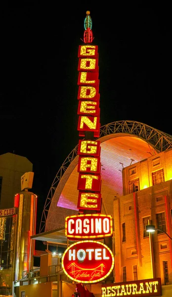 Golden Gate Hotel i kasyno w centrum Las Vegas - Las Vegas - Nevada - 23 kwietnia 2017 r. — Zdjęcie stockowe