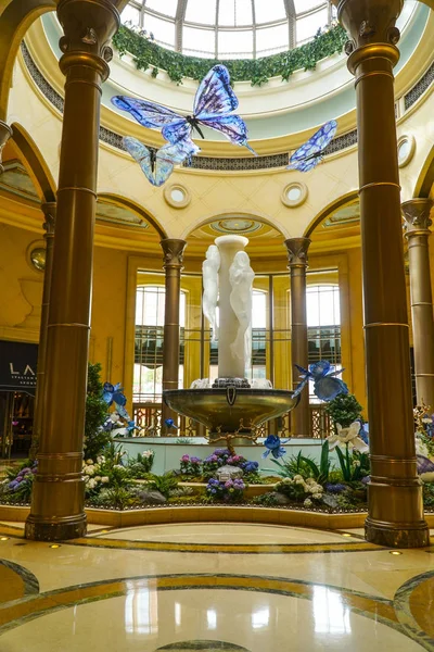 Vakker fontene i Palazzo Las Vegas - LAS VEGAS - NEVADA - APRIL 23, 2017 – stockfoto