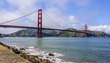 Golden Gate Köprüsü San Francisco - San Francisco - California - 18 Nisan 2017 üzerinde şaşırtıcı görünümü