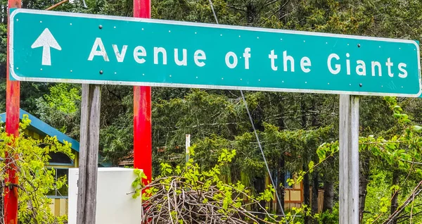Знак вулиці прибуття гостя в секвої - Arcata - Каліфорнія - 16 квітня 2017 — стокове фото