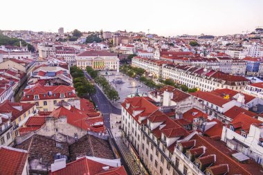 Lizbon - Lizbon - Portekiz - 17 Haziran 2017 rooftops üzerinde