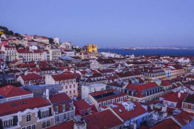 Lizbon gece - güzel havadan görünümü - Lizbon - Portekiz - 17 Haziran 2017 tarafından