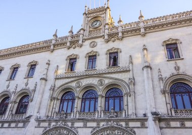 Güzel Rossio tren istasyonu Lizbon - Lizbon - Portekiz - 17 Haziran 2017