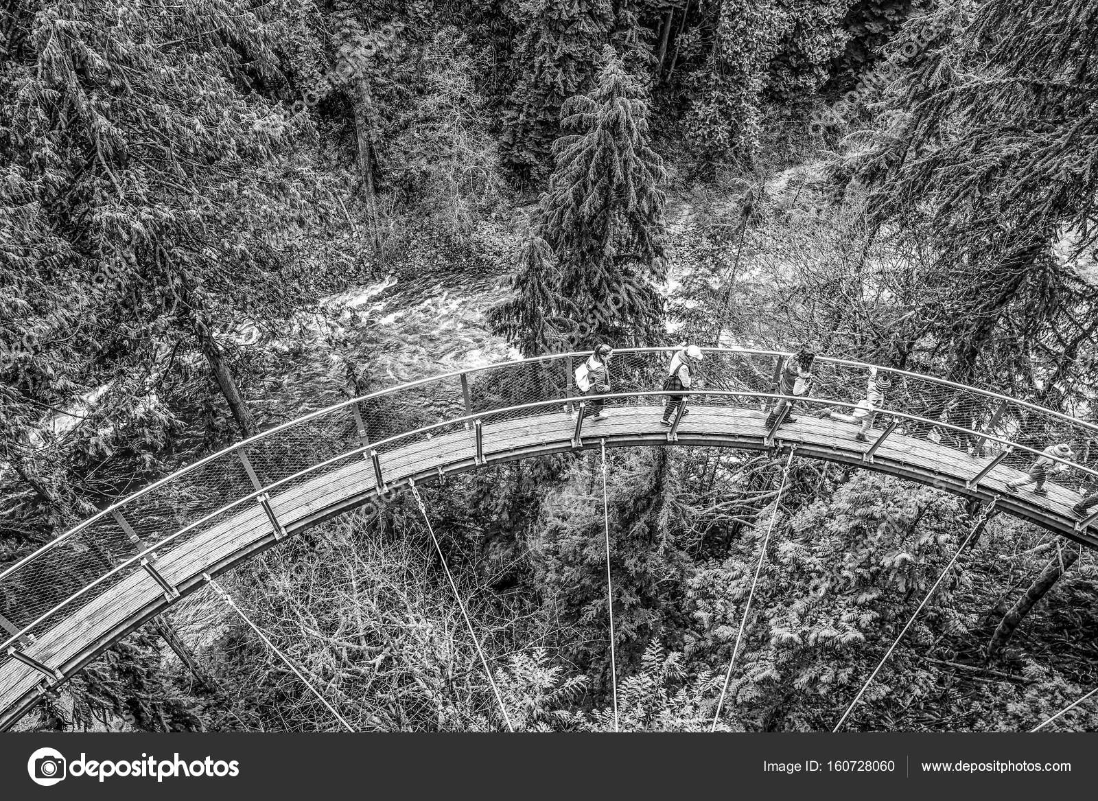 Wonderful Capilano Suspension Bridge Park in Canada CAPILANO CANADA APRIL 12, 2017 Stock
