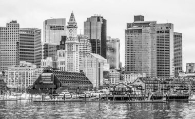 Boston - görünümünde Boston Limanı - Boston - Massachusetts - 3 Nisan 2017 manzarası