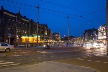 Akşam - Amsterdam - Hollanda - 20 Temmuz 2017 Amsterdam sokak görünümü