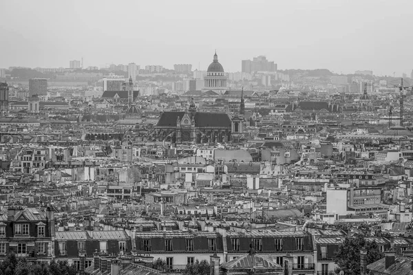 Vista ad ampio angolo sulla città di Parigi da Montmartre — Foto Stock