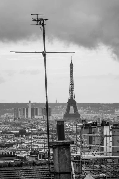 Vista desde Montmartre a la Torre Eiffel en París —  Fotos de Stock