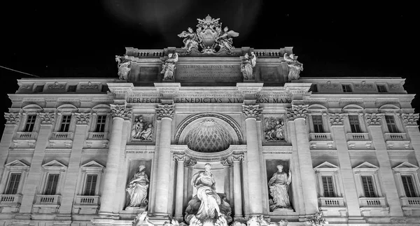 The front of the mansion at the Fountains of Trevi in Rome