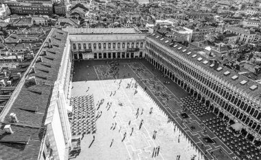 St Mark s Venedik - San Marco Meydanı üzerinde havadan görünümü