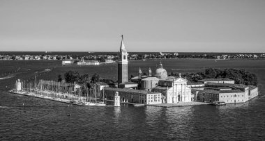 Venedik 'teki St. Giorgio üzerinde hava manzarası