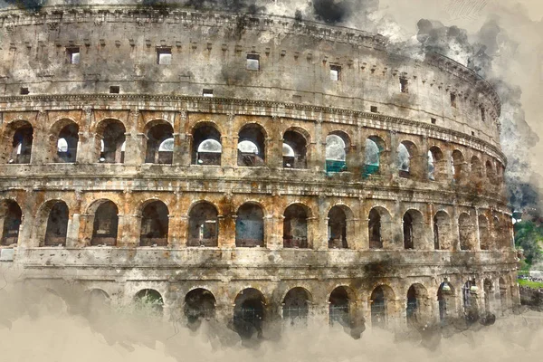 Достопримечательности Рима - удивительный Колизей — стоковое фото