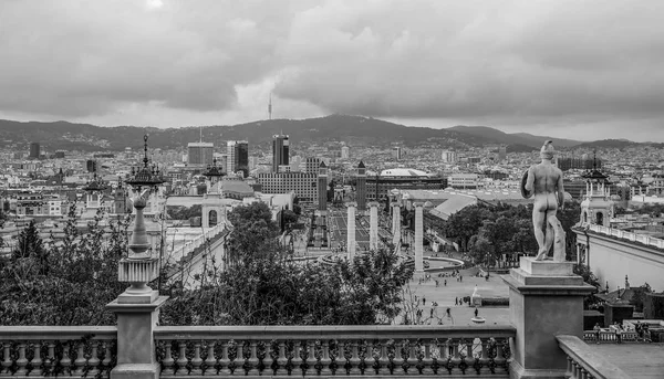 Incredibile vista su Barcellona dal Palazzo Nazionale - Palau Nacional — Foto Stock