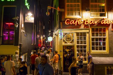 Ünlü red light district Amsterdam - Amsterdam - Hollanda - 20 Temmuz 2017