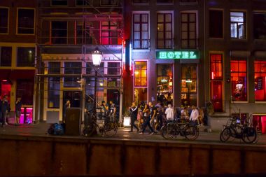 Ünlü red light district Amsterdam - Amsterdam - Hollanda - 20 Temmuz 2017