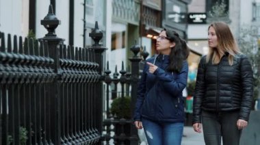 Londra - bir turistik gezi üzerinde iki arkadaş ziyaret