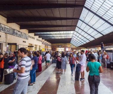 Floransa merkez tren istasyonu Smn - Floransa İtalya - 13 Eylül 2017