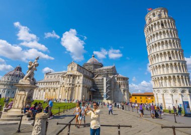 En ünlü turistik Pisa - The Leaning Tower - Pisa İtalya – 13 Eylül 2017