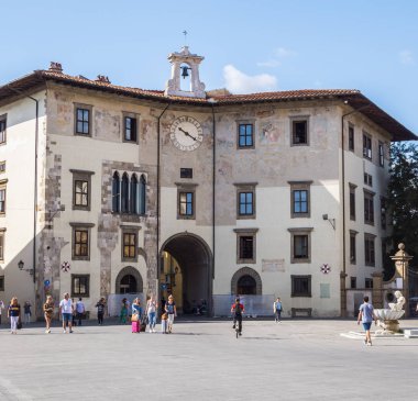 Güzel Cavalieri Pisa meydanda Piazza dei Cavalieri - Pisa İtalya - 13 Eylül 2017 denir.