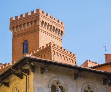 Renkli tarihi bölgesindeki Pisa - Pisa İtalya - 13 Eylül 2017