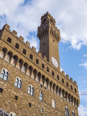 Floransa - Vecchio Sarayı tarihi kent merkezindeki ünlü Palazzo Vecchio