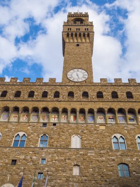 Floransa - Vecchio Sarayı tarihi kent merkezindeki ünlü Palazzo Vecchio