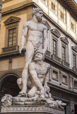 Palazzo Vecchio Floransa tarihi ilçe, güzel heykeller