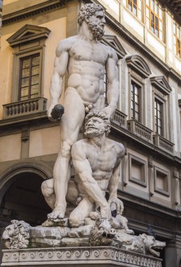 Palazzo Vecchio Floransa tarihi ilçe, güzel heykeller