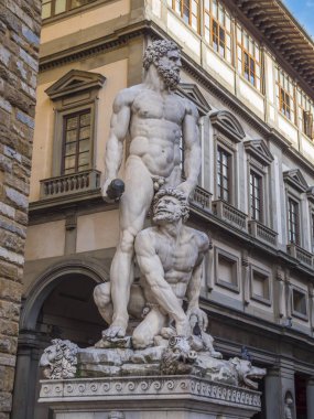 Palazzo Vecchio Floransa tarihi ilçe, güzel heykeller