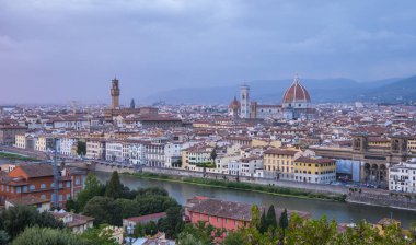 Piazzale Michelangelo Floransa Michelangelo Meydanı'na üzerinden panoramik görünüm adı