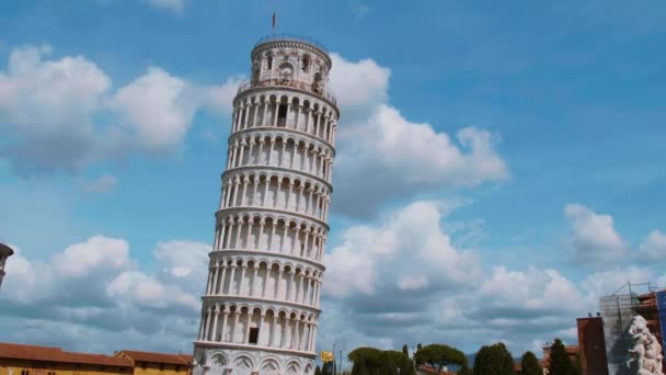 Atração turística mais famosa em Pisa - A Torre Inclinada — Vídeo de Stock