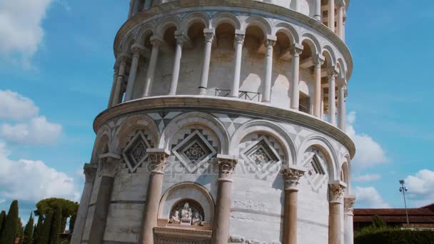 Ünlü Pisa Kulesi - Toskana bölgesindeki önemli dönüm noktası — Stok video