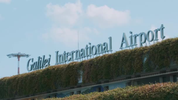 Galilei Havalimanı Pisa - Pisa Toskana İtalya - 13 Eylül 2017 — Stok video