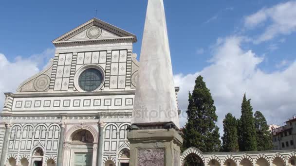 Vackra kyrkan Santa Maria Novella i Florens - Tuscany — Stockvideo