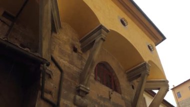 Güzel İtalyan tarzı binalar Ponte Vecchio Köprüsü Floransa - Tuscany